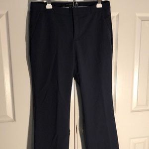 Dark blue dress pants 50% wool 50% polyester light weight fabric